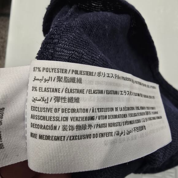 Women's Abercrombie & Fitch Navy Blue Floral Lace Crop Top | Size Medium - Picture 8 of 8